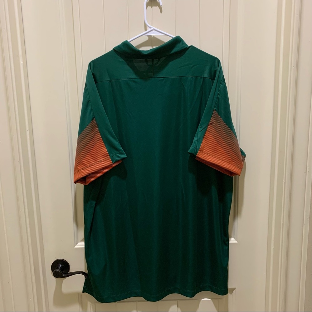 Miami Hurricanes adidas Primeblue Polo Men's Green NWT XXL - Picture 6 of 11
